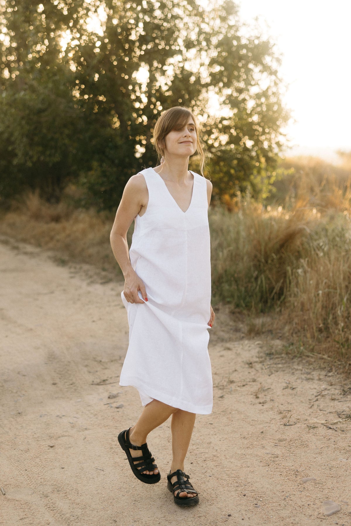 Luna Dress - MIDI length with breastfeeding zips