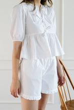 Load image into Gallery viewer, Iris Shorts With Frill Hem - Linen