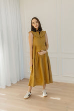 Load image into Gallery viewer, Harper Collared Tiered Dress - with side seam zips for breastfeeding