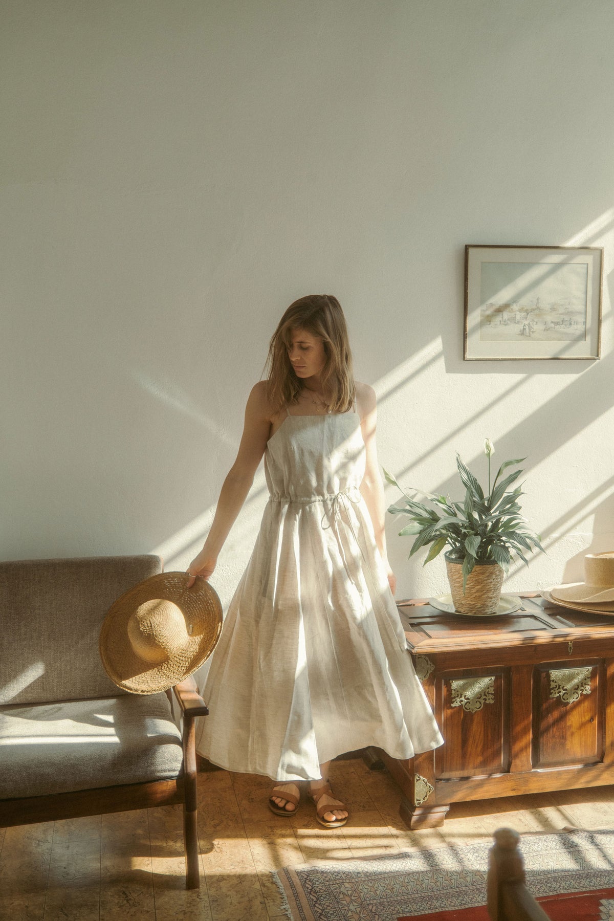 Sunny Godet Skirt Dress - Linen
