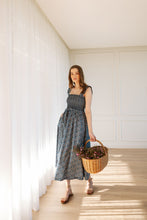 Load image into Gallery viewer, Eva Shoulder Frill Shirred Bodice Dress