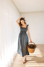 Load image into Gallery viewer, Eva Shoulder Frill Shirred Bodice Dress