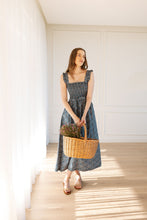 Load image into Gallery viewer, Eva Shoulder Frill Shirred Bodice Dress