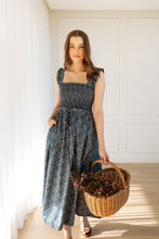 Load image into Gallery viewer, Eva Shoulder Frill Shirred Bodice Dress