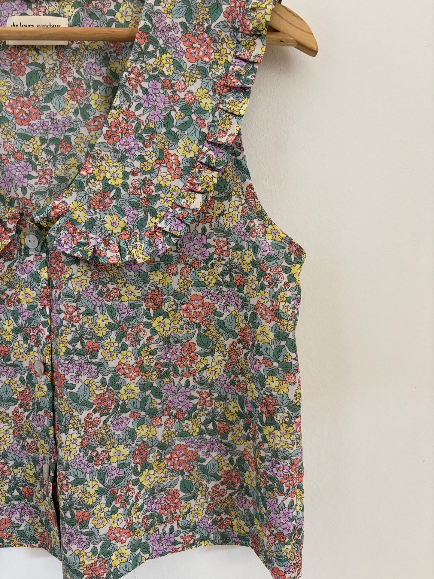 Rosa Frill Collar Blouse - Cotton