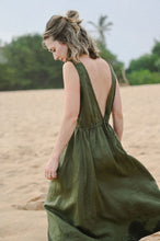Load image into Gallery viewer, Hannah Low V-back dress - Linen