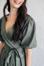 Load image into Gallery viewer, Sage Wrap Dress