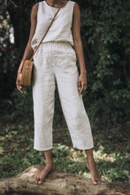 Load image into Gallery viewer, Willow Cropped High-Rise Linen Pants