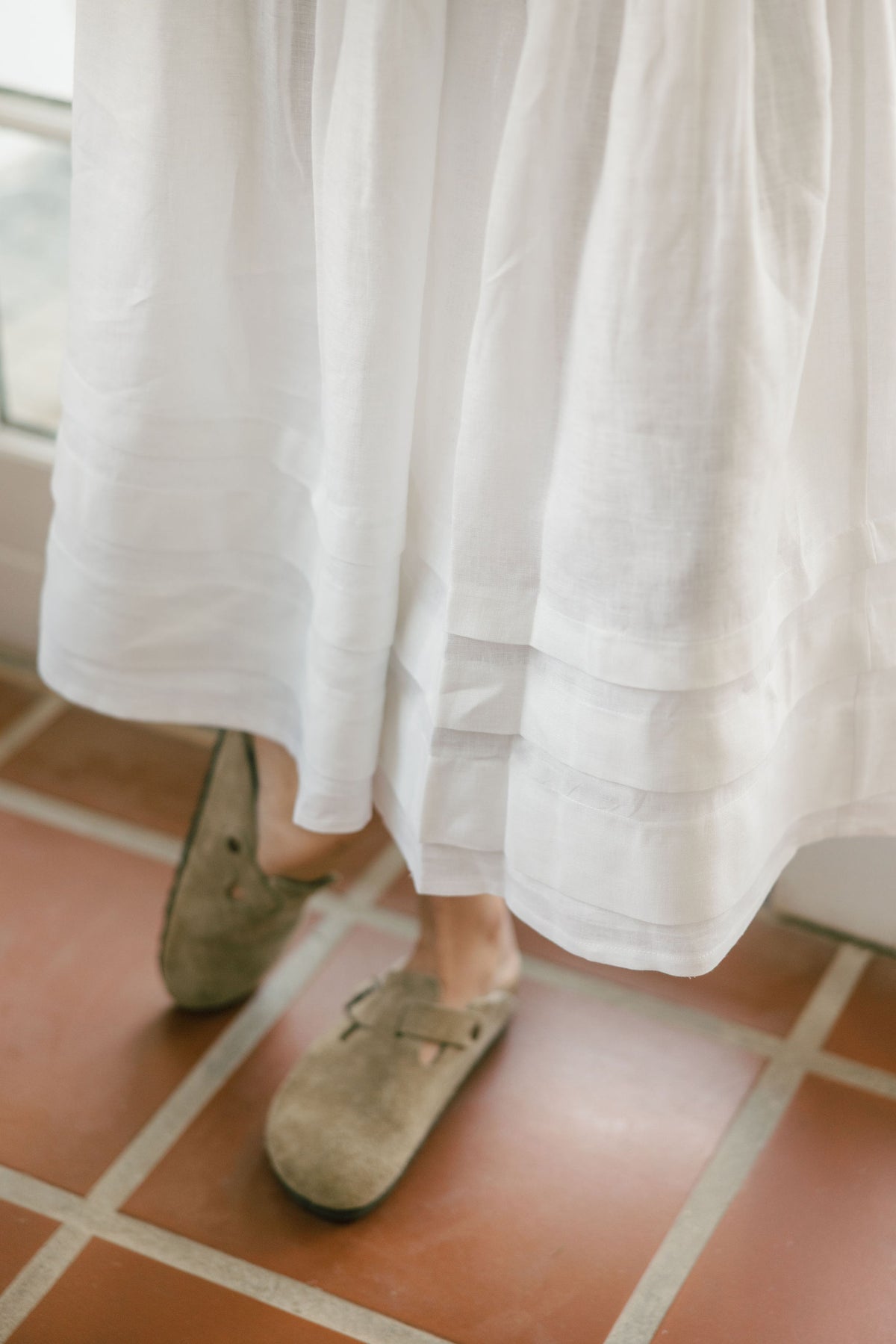 Maeve Pintuck Hem Skirt