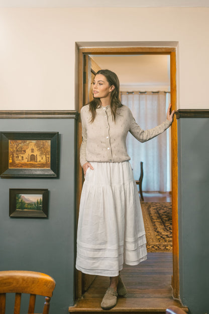 Maeve Pintuck Hem Skirt