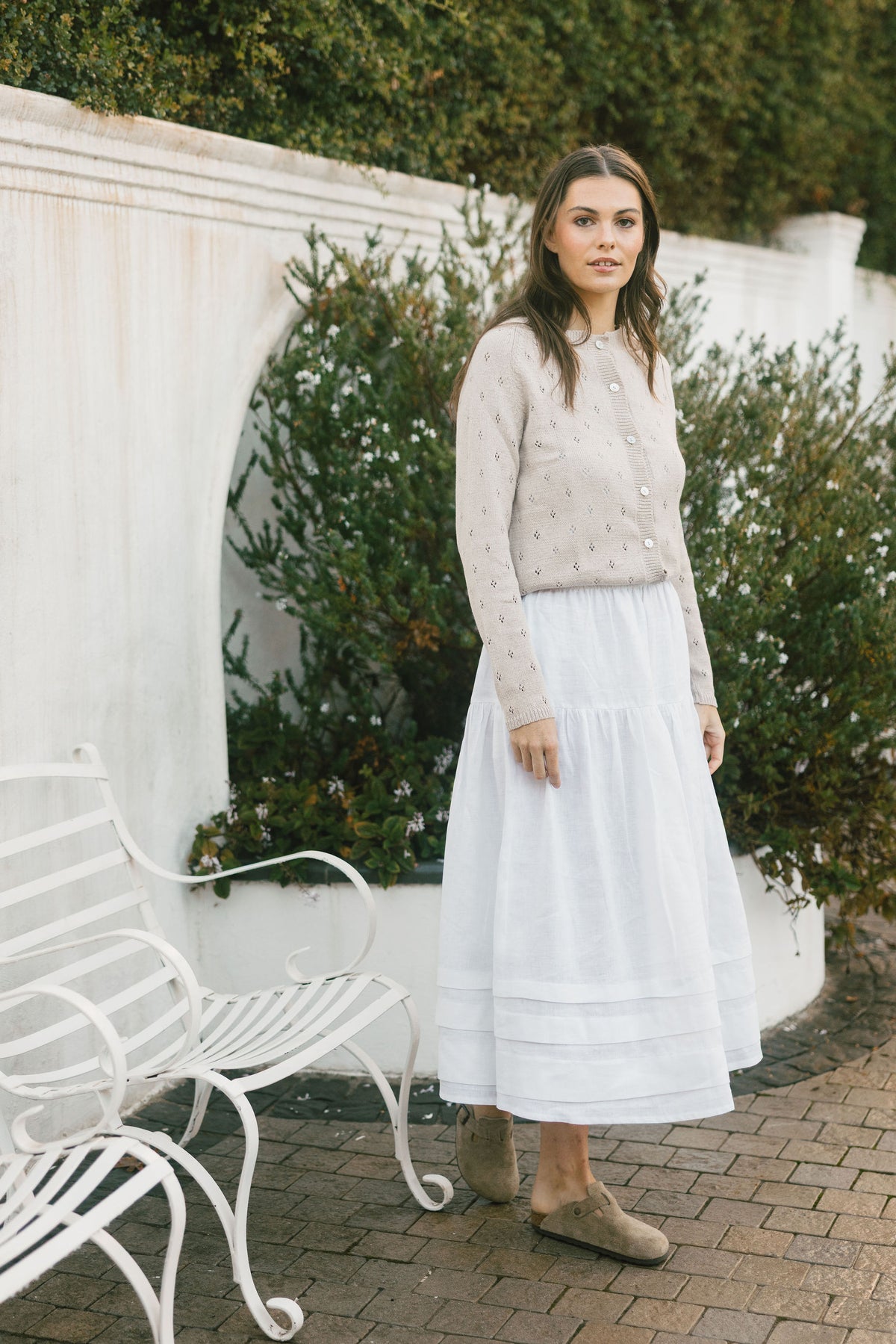 Maeve Pintuck Hem Skirt