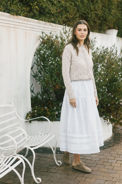 Maeve Pintuck Hem Skirt