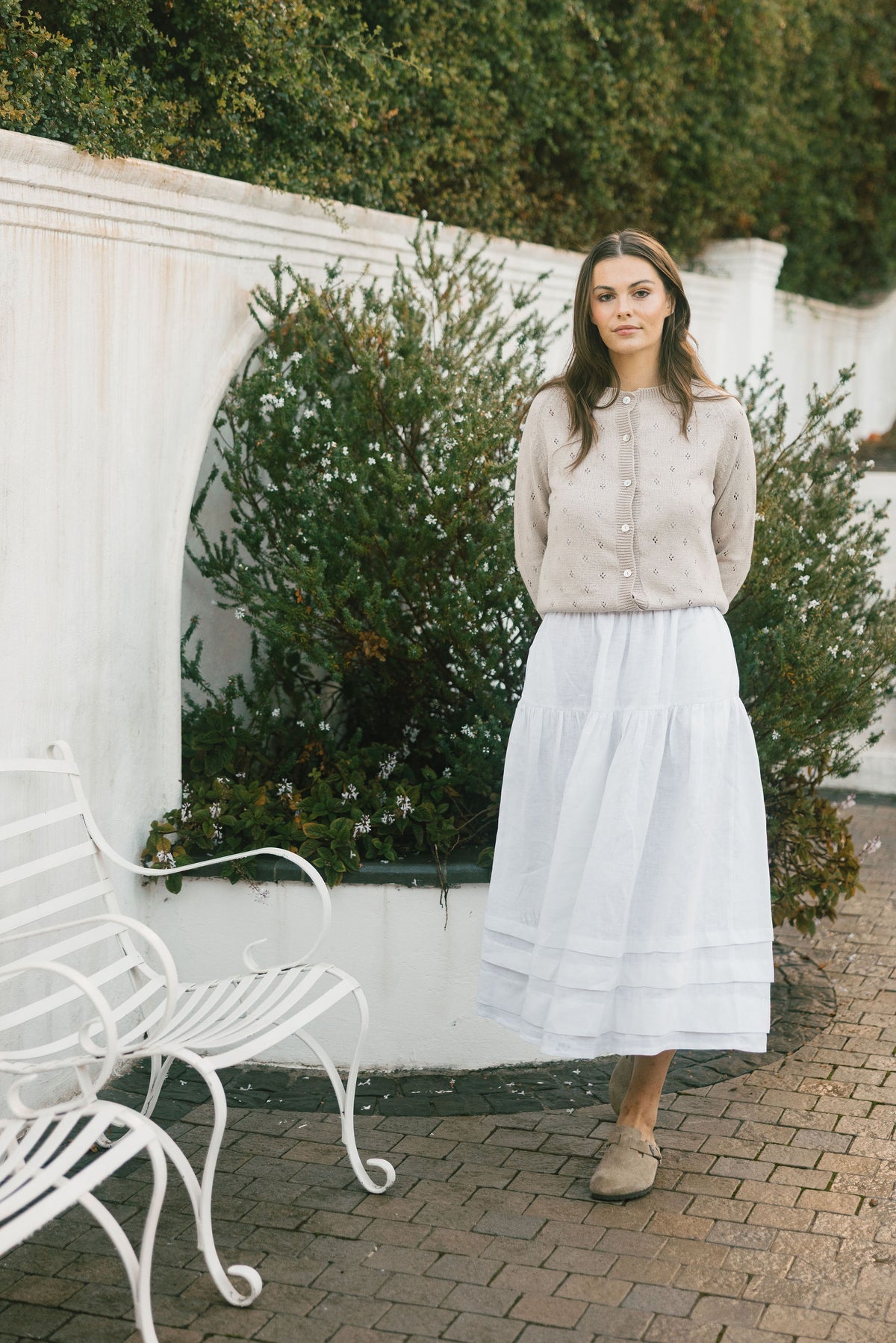 Maeve Pintuck Hem Skirt