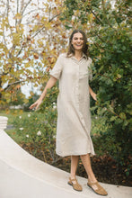 Load image into Gallery viewer, Aven Shirt Dress - Natural Linen - Small
