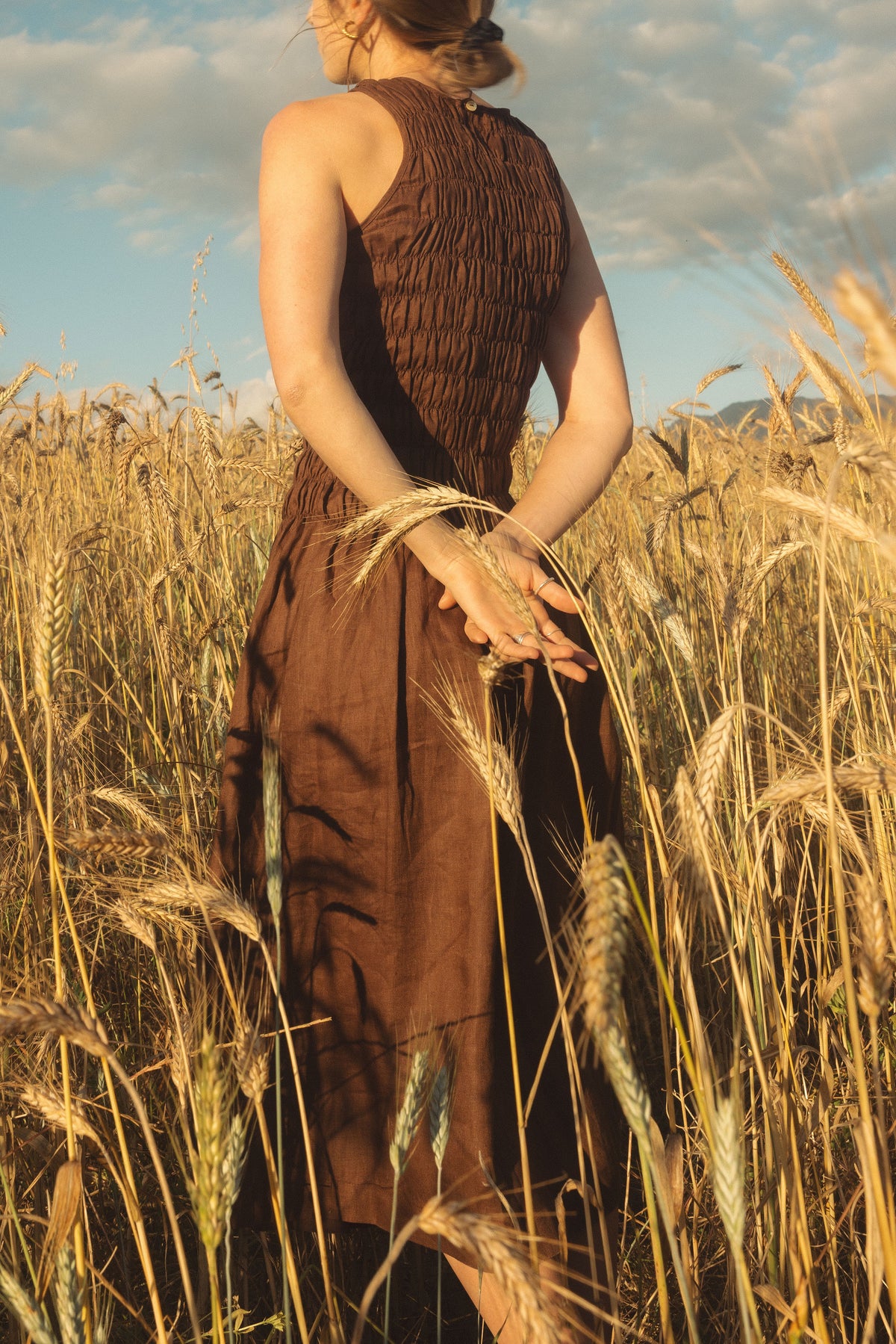 Goldie Shirred Bodice Dress