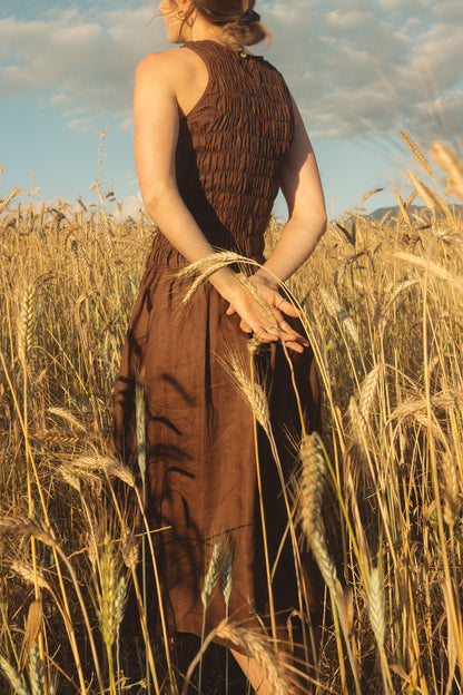 Goldie Shirred Bodice Dress