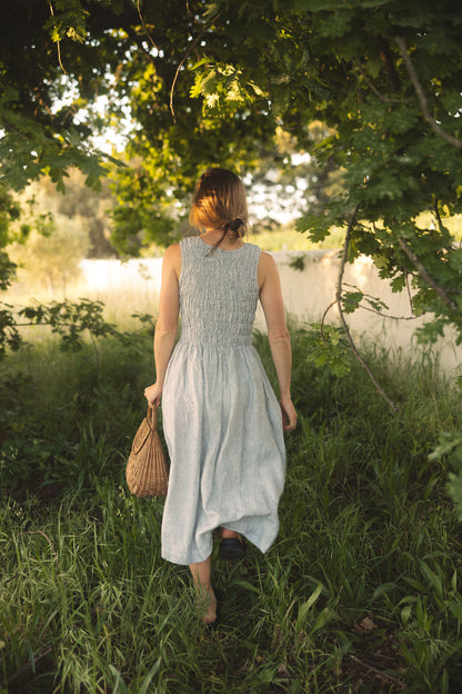 Goldie Shirred Bodice Dress
