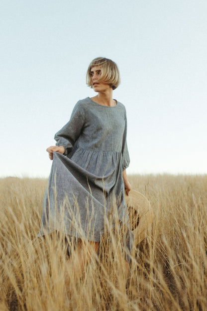 Leone Raglan Sleeve Dress - Maxi Length