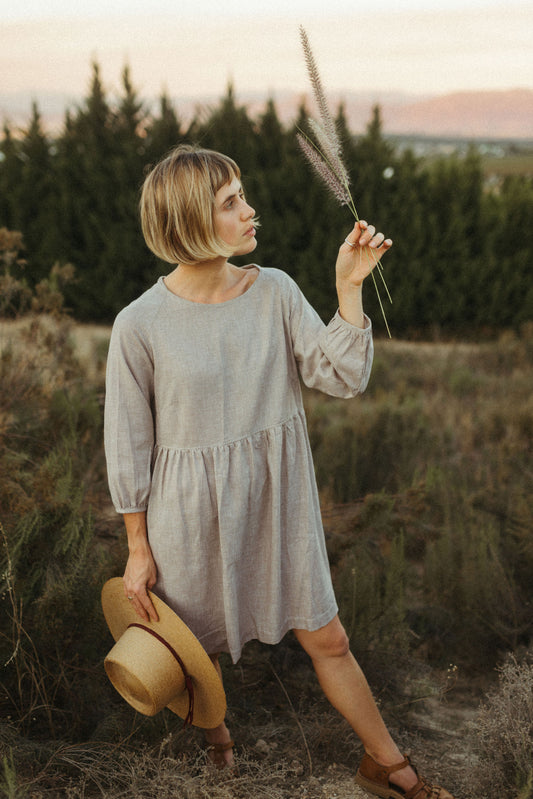 Leone Raglan Sleeve Dress - Mini Length