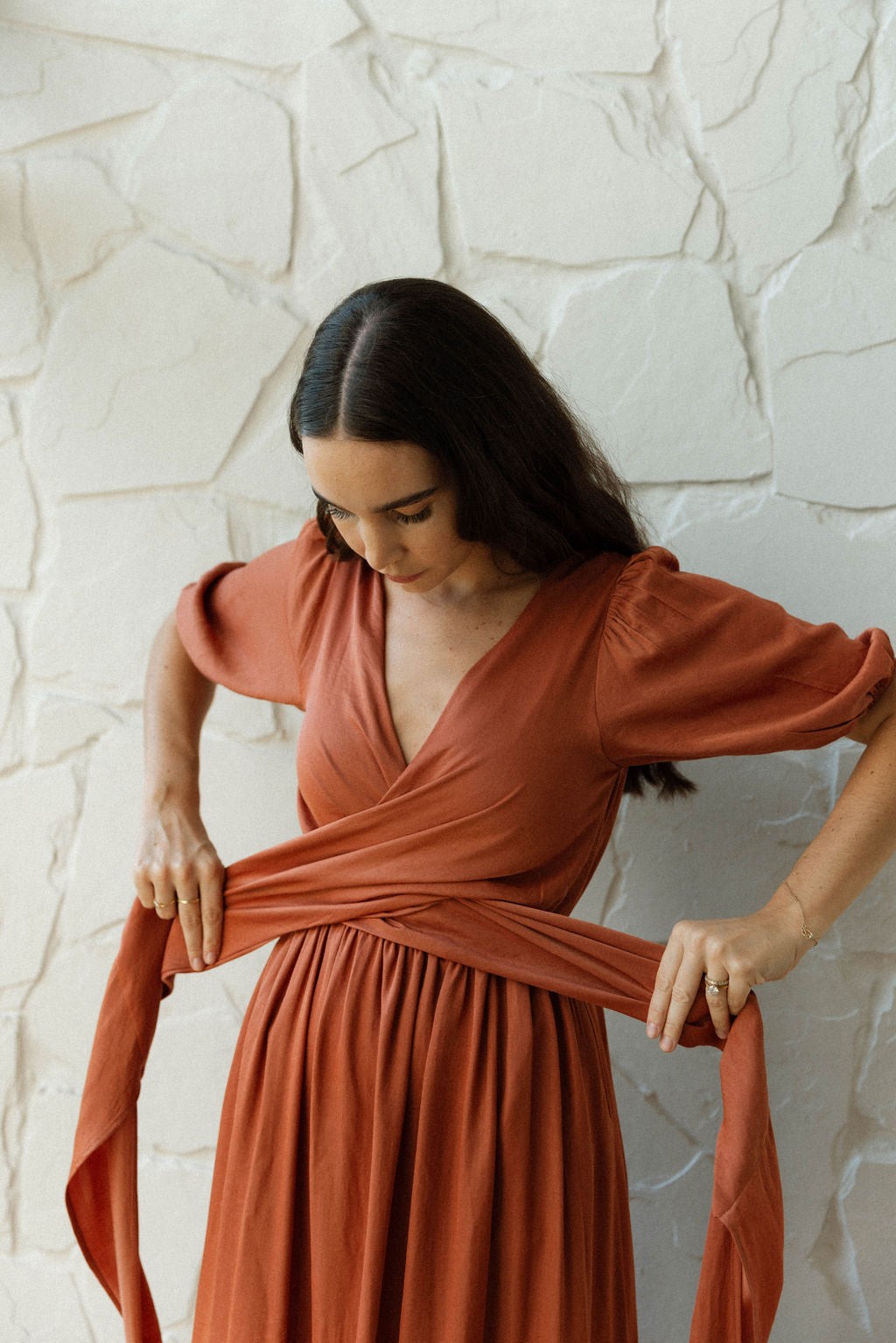 Layah Multi-Tie Wrap Dress - Short Sleeve