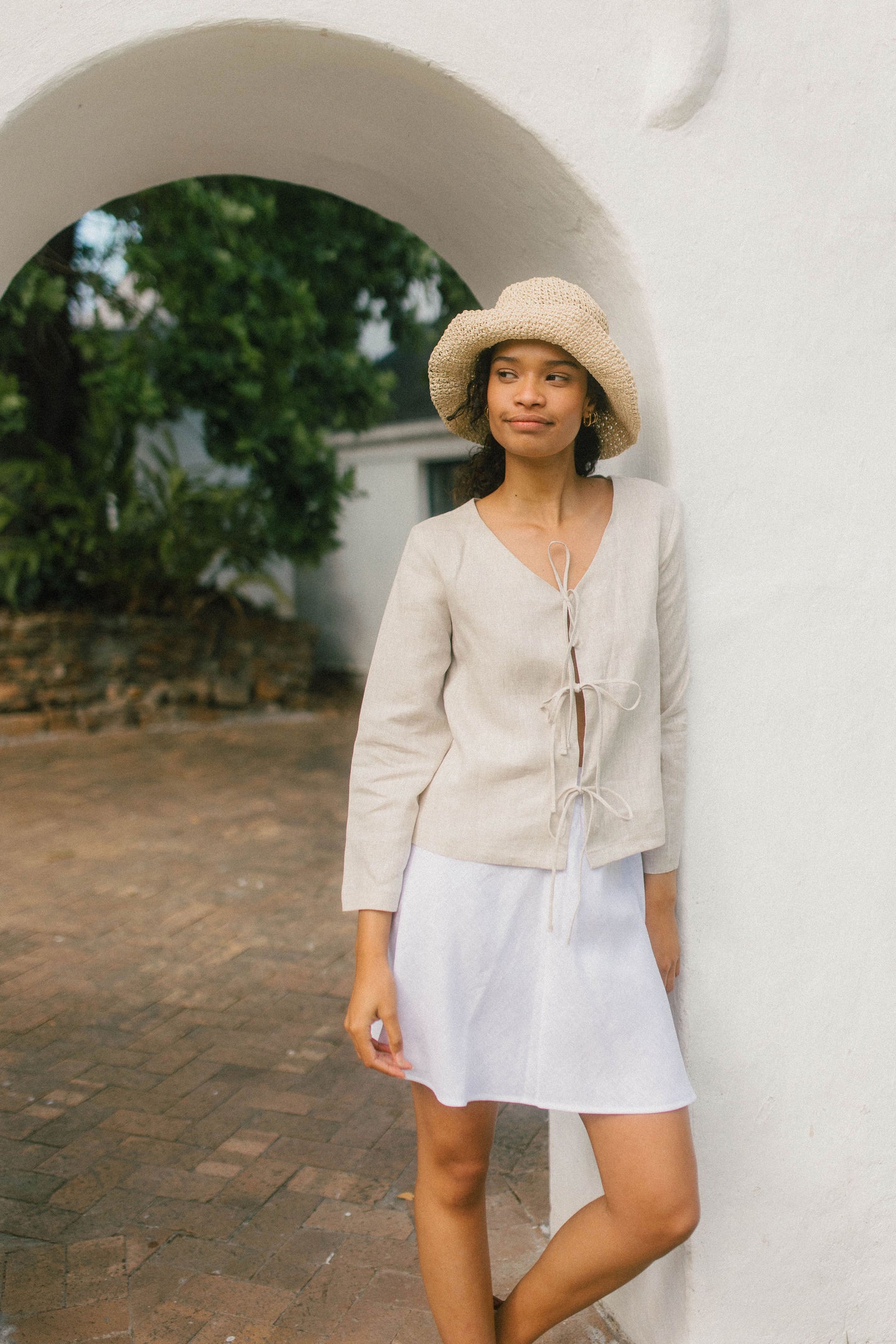 Lindie Tie Front Top