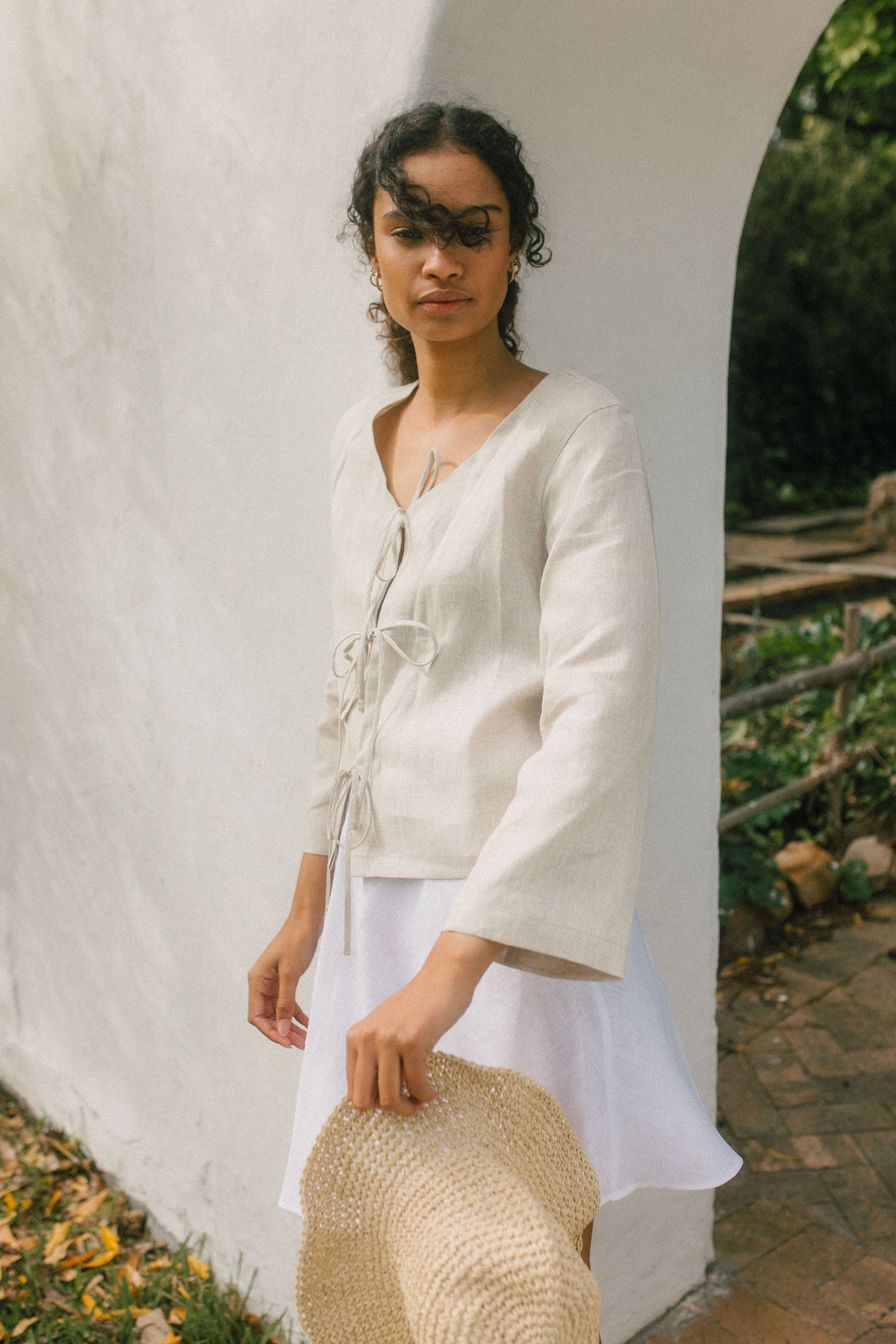 Lindie Tie Front Top