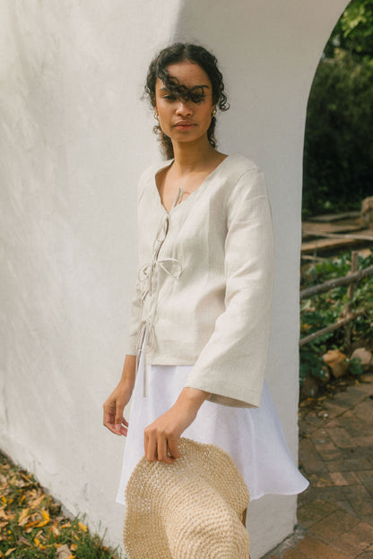 Lindie Tie Front Top