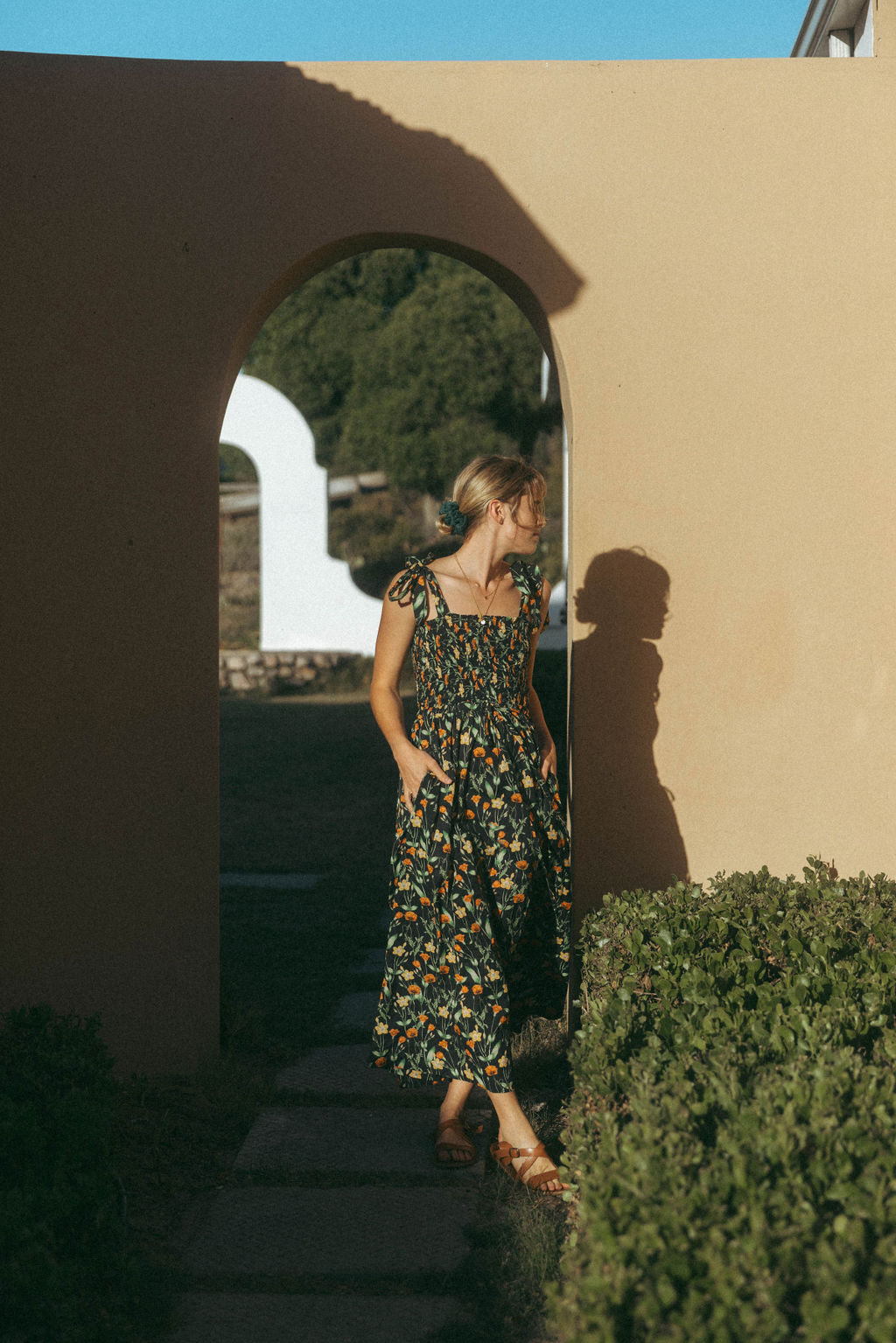 Poppy Shirred Bodice Dress