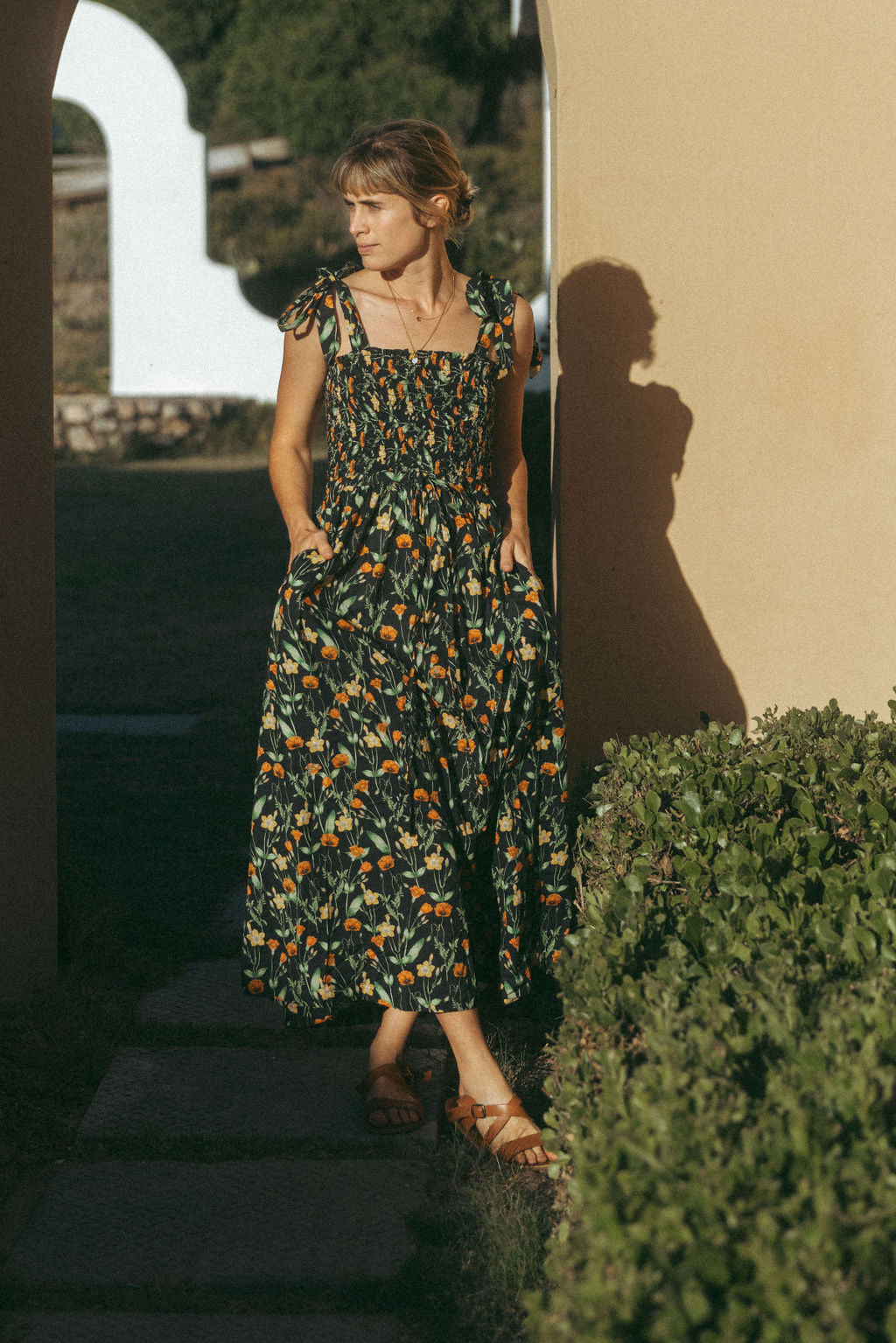 Poppy Shirred Bodice Dress