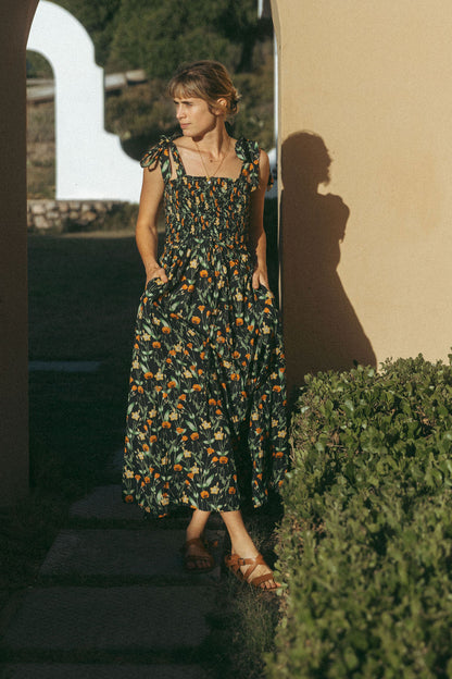 Poppy Shirred Bodice Dress