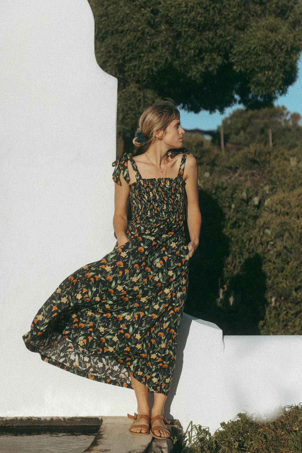 Poppy Shirred Bodice Dress