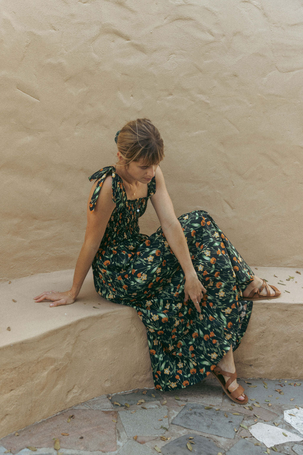 Poppy Shirred Bodice Dress