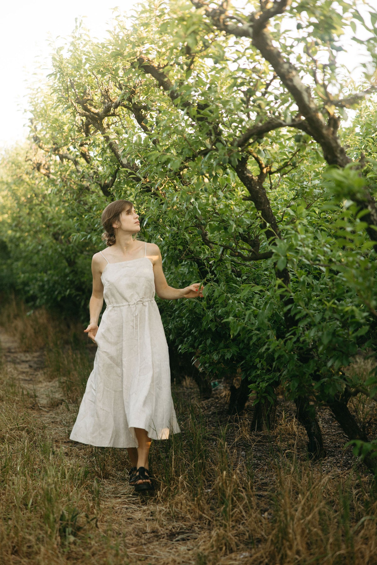 Sunny Godet Skirt Dress - Linen