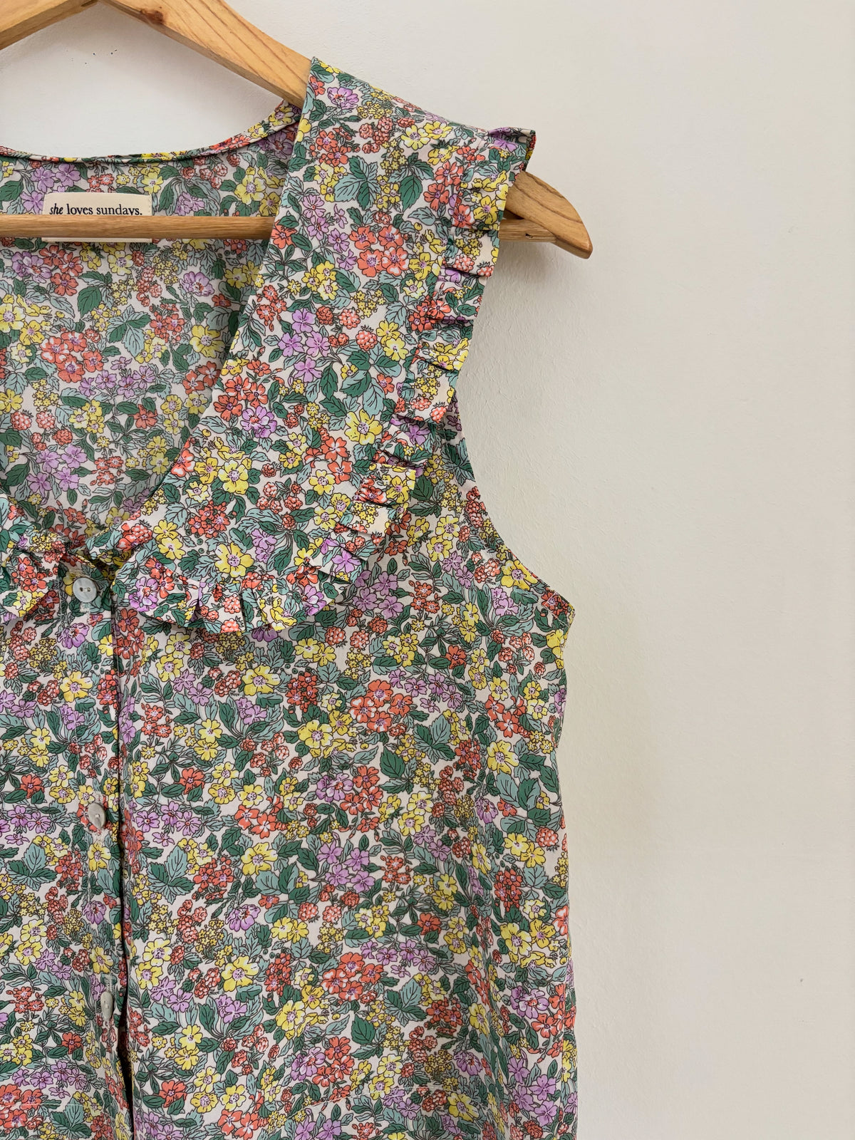 Rosa Frill Collar Blouse - Cotton