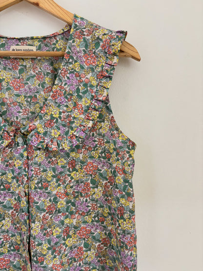 Rosa Frill Collar Blouse - Cotton