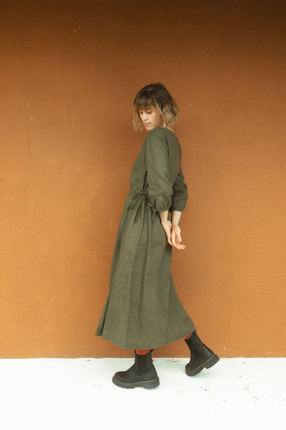 Maisy Long Sleeve Maxi Dress - Natural - Size L