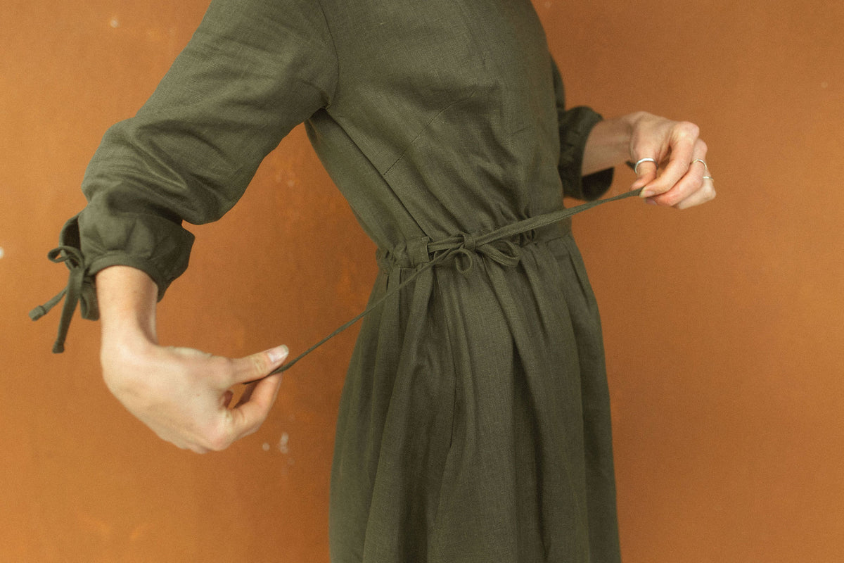 Maisy Long Sleeve Maxi Dress - Natural - Size L