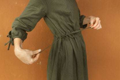 Maisy Long Sleeve Maxi Dress - Natural - Size L
