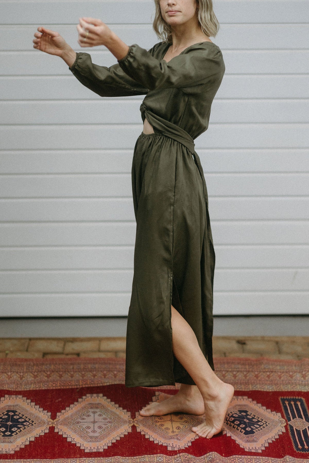 Layah Multi-Tie Wrap Dress - Long Sleeve