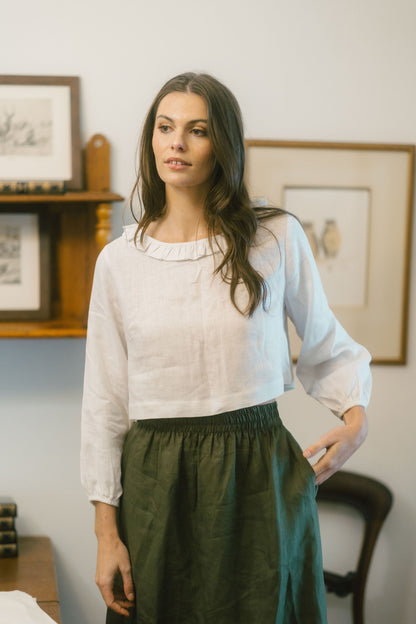 Sadie Ruffle Neckline Top
