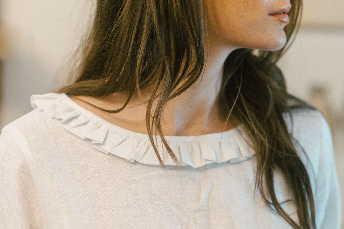 Sadie Ruffle Neckline Top