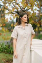 Load image into Gallery viewer, Aven Shirt Dress - Natural Linen - Small
