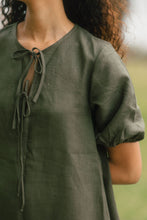 Load image into Gallery viewer, Grace Tie Front Dress - Linen
