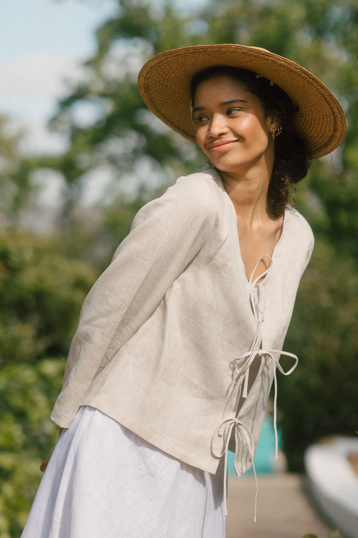 Lindie Tie Front Top