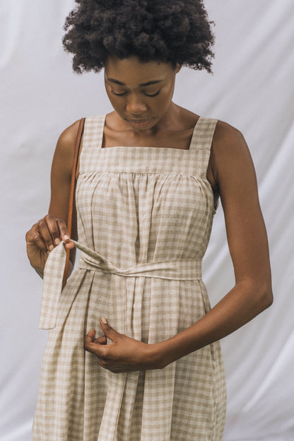 River Waist Tie Dress - with breastfeeding zips