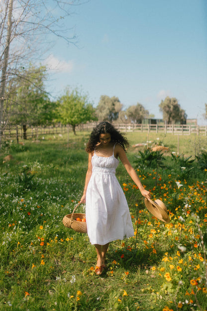 Nora Strappy Dress - Linen