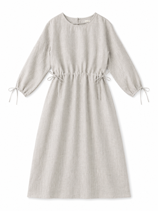 Maisy Long Sleeve Maxi Dress - Natural - Size L