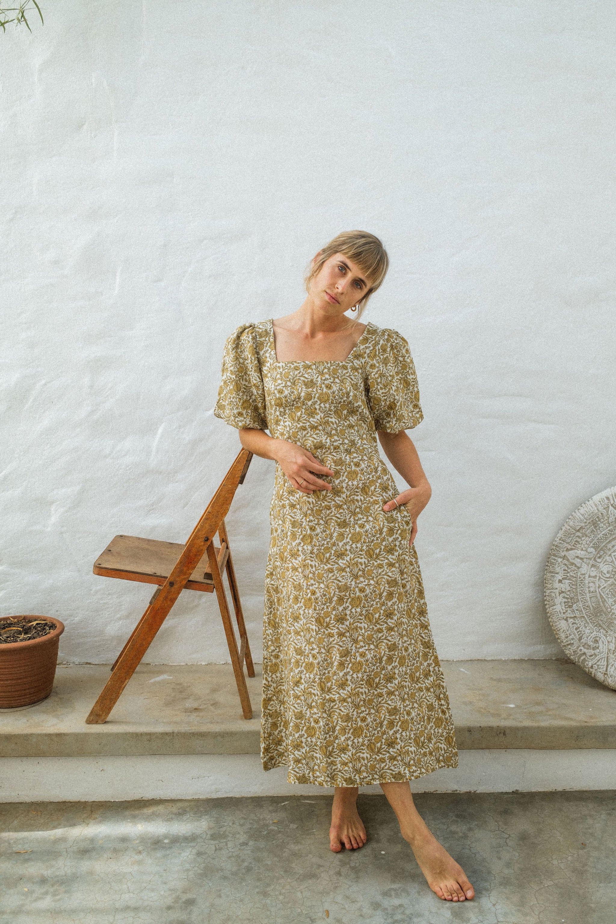 Robin Puff Sleeve Dress - Linen – She Loves Sundays