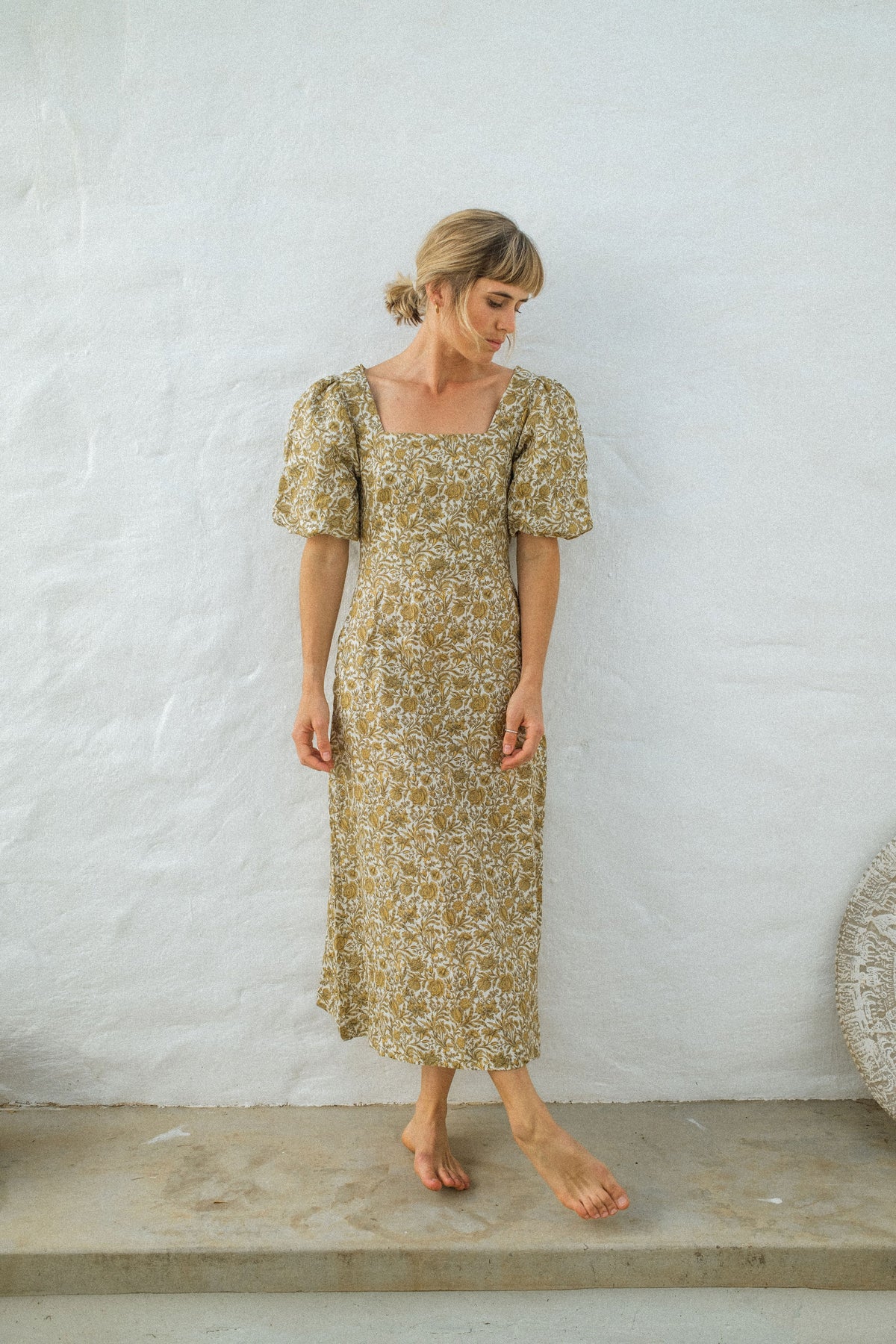 Robin Puff Sleeve Dress - Linen