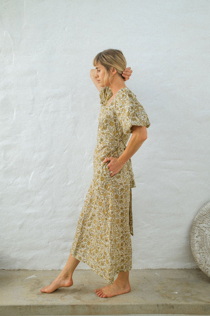Robin Puff Sleeve Dress - Linen